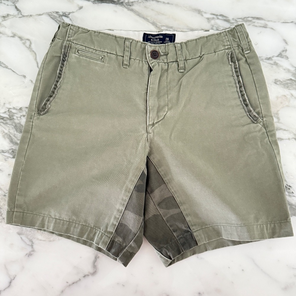 Abercrombie & Fitch Military Shorts Mens 26 Green